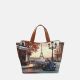 Ynot? Borsa Tote Large Yes Bag Stampa Città